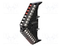 Splice terminal: rail; 1.5mm2; ways: 8; terminals: 32; black; 250VAC