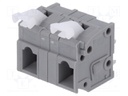 PCB terminal block; straight; 10mm; ways: 2; on PCBs; 0.2÷2.5mm2