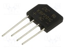 Bridge rectifier: single-phase; Urmax: 100V; If: 2A; Ifsm: 60A; flat