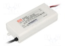 Power supply: switched-mode; LED; 59.5W; 20÷34VDC; 1750mA; IP30