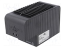 Blower heater; 1kW; IP20; for DIN rail mounting; 152.5x88x66mm