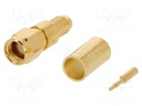 Plug; SMA; male; straight; 50Ω; H155; crimped; for cable; teflon