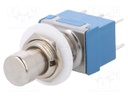 Switch: push-button; Pos: 2; DPDT; 1A/250VAC; silver; Illumin: none