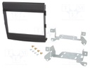 Radio mounting frame; Porsche; 2 DIN; black