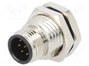 Socket; M12; PIN: 8; male; A code-DeviceNet / CANopen; THT; IPX7