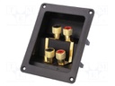 Terminal; loudspeaker; with jumpers; for panel mounting,screw