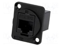 Coupler; FT; Cat: 6; Layout: 8p8c; RJ45 socket,both sides; 19x24mm