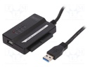 USB to SATA adapter; USB A plug,IDE 40pin,SATA socket; 5Gbps