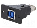 Adapter; USB A socket,USB B socket; SLIM; USB 3.0; gold-plated