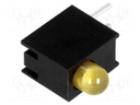 LED; in housing; amber; 3mm; No.of diodes: 1; 20mA; 80°; 1.6÷2.6V