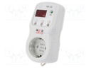Module: regulator; digital; temperature; 220÷230VAC; IP30; 16A