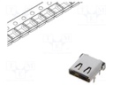 Socket; USB C; on PCBs; SMT,THT; PIN: 24; angled 90°; USB 3.1