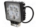 Working lamp; 27W; 1400lm; IP67; Light source: 9x LED; 10÷30VDC