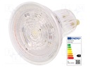 LED lamp; cool white; GU10; 230VAC; 350lm; 4.8W; 36°; 6500K