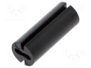 Spacer sleeve; LED; Øout: 4.8mm; ØLED: 3mm; L: 12mm; black; UL94V-0