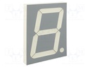 Display: LED; 7-segment; 101.2mm; 4"; No.char: 1; blue; 18÷44mcd