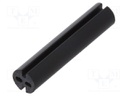 Spacer sleeve; LED; Øout: 4mm; ØLED: 3mm; L: 19.1mm; black; UL94V-0