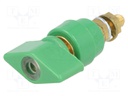 Laboratory clamp; green; 1kVDC; 63A; Mounting: screw,on panel