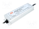 Power supply: switched-mode; LED; 151.2W; 54VDC; 49÷58VDC; IP65