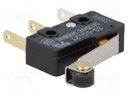 Microswitch SNAP ACTION; with lever (with roller); SPDT; Pos: 2