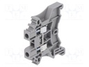 Splice terminal: rail; 0.2÷2.5mm2; ways: 1; terminals: 2; grey; TS35