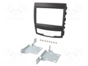 Radio mounting frame; SsangYong; 2 DIN; black