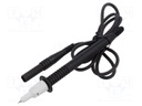 Test lead; banana plug 4mm,both sides; Len: 0.8m; black