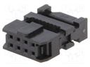 Plug; IDC; female; PIN: 8; IDC; for ribbon cable; 1.27mm; Layout: 2x4