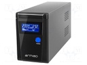 Power supply: UPS; 390W; 650VA; 195÷255V; 305x85x141mm; 7Ah; 6h