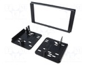 Radio mounting frame; Subaru; 2 DIN; black