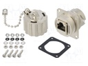 Socket; coupler; PIN: 8; Cat: 6a; shielded,with protective cap