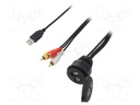 USB/AUX adapter; USB A socket,Jack 3.5mm socket
