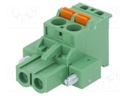 Pluggable terminal block; 5.08mm; ways: 2; angled 90°; plug; 320V