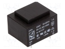 Transformer: encapsulated; 1.8VA; 230VAC; 12V; 150mA; Mounting: PCB