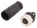 Plug; M12; PIN: 8; female; A code-DeviceNet / CANopen; for cable