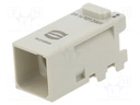 Connector: HDC; module; male; Han Modular Domino; PIN: 1; Modules: 1