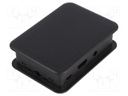 Enclosure: for computer; Raspberry Pi 3; black; X: 73mm; Y: 100mm