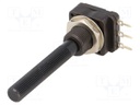 Potentiometer: shaft; single turn; 25kΩ; 200mW; THT; 6mm; plastic
