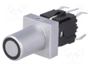 Switch: keypad; Pos: 2; SPST-NO; 0.05A/12VDC; silver; Illumin: LED