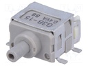 Switch: push-button; Pos: 2; SPDT; 0.4A/28VAC; ON-(ON)