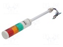 Signaller: signalling column; continuous light,blinking light