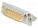 D-Sub; PIN: 15; socket; male; on PCBs,PCB snap; straight; THT