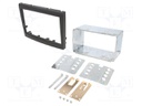 Radio mounting frame; Porsche; 2 DIN; black