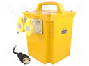 Transformer: safety; 2.2/3.3kVA; 230VAC; 110V; IP44; 17.5kg