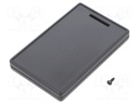 Enclosure: multipurpose; X: 54mm; Y: 85mm; Z: 10mm; ABS; black