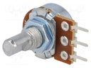 Potentiometer: shaft; single turn; 50kΩ; 125mW; ±20%; THT; 6mm