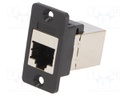 Coupler; SLIMS; Cat: 6; shielded; Layout: 8p8c; 29mm; Mat: plastic