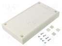 Enclosure: multipurpose; X: 112mm; Y: 200mm; Z: 31mm; ABS; white