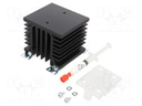 Heatsink: extruded; L: 103mm; W: 90mm; H: 80mm; aluminium; anodized