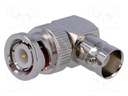 Coupler; BNC socket,BNC plug; angled 90°; 50Ω; delrin (POM)